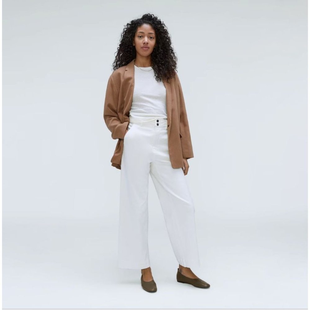 Everlane The Italian Leather Day Glove in Birch Womens Shoes Loafer Ballet Flats - Picture 11 of 11